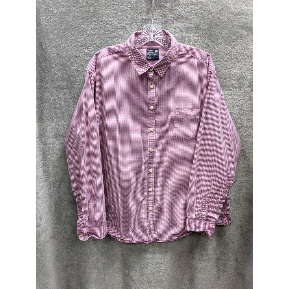 American‎ Eagle Outfitters Button Up Shirt Womens XL Boyfriend Fit Gingham